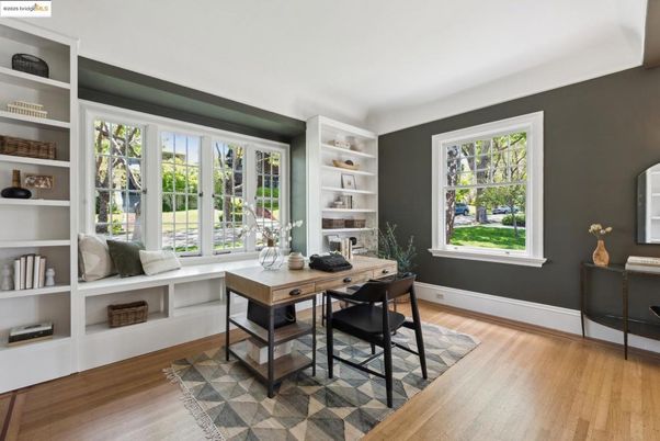 Home Office, Interior, Wood Texture Flooring
