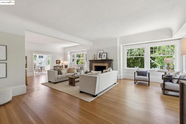 Dining room, Fireplace, Interior, Living room, Wood Texture Flooring