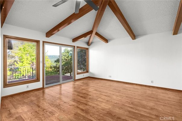 Empty room, Interior, Wooden Beams, Wood Texture Flooring