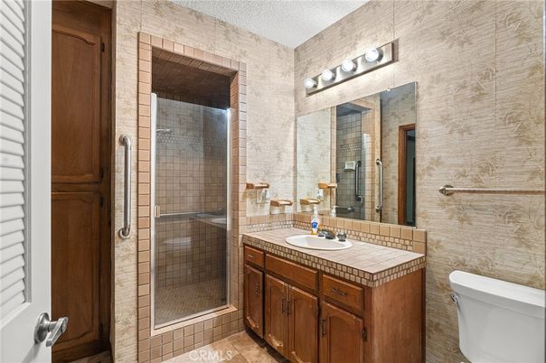 Bathroom, Glass Shower, Interior, Tile Countertops