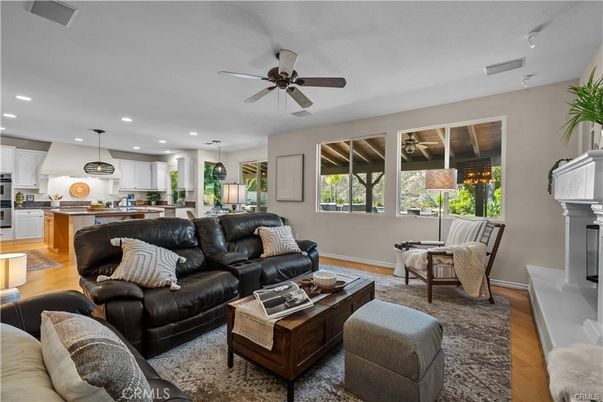 Interior, Kitchen, Living room, Pendant Lights, Recessed Lighting, Stainless Steel Appliances, Wood Texture Flooring