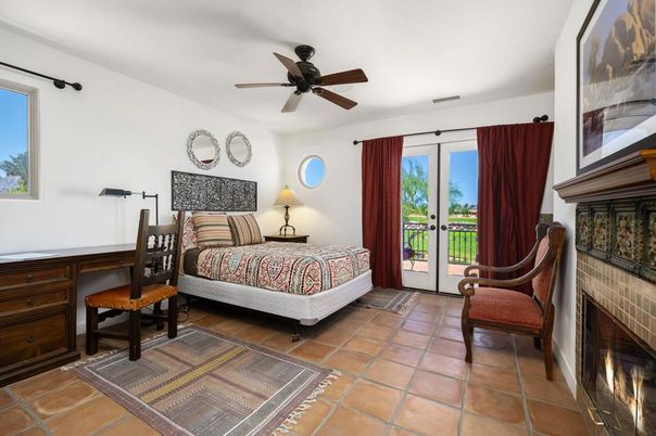 Bedroom, Fireplace, Interior