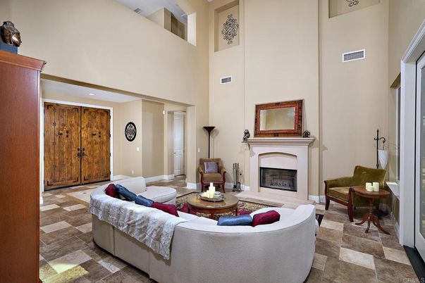 Fireplace, Interior, Living room, Recessed Lighting