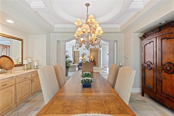 Chandelier, Dining room, Interior, Living room, Recessed Lighting