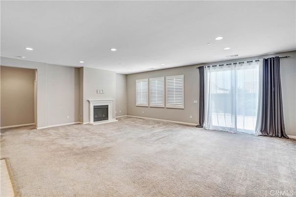 Empty room, Fireplace, Interior, Recessed Lighting
