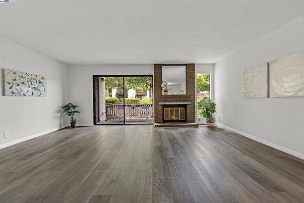 Empty room, Fireplace, Interior, Wood Texture Flooring