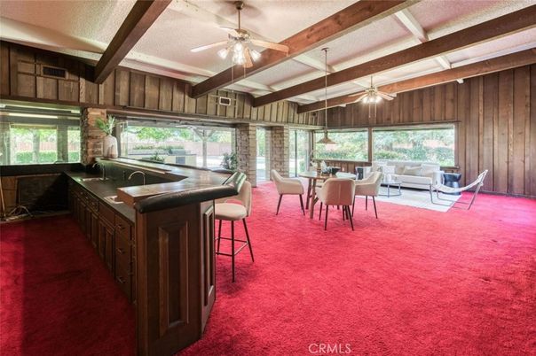 Dining room, Interior, Wooden Beams