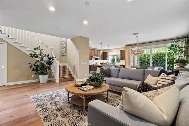 Dining room, Interior, Kitchen, Living room, Pendant Lights, Recessed Lighting, Wood Texture Flooring