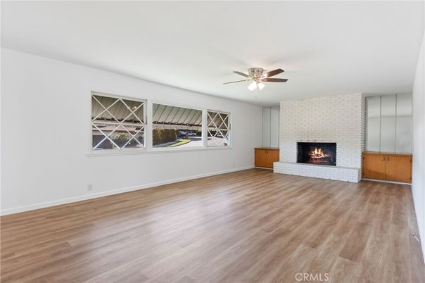 Empty room, Fireplace, Interior, Wood Texture Flooring