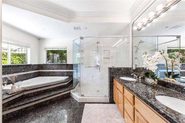 Bathroom, Dual Sink Vanities, Glass Shower, Interior