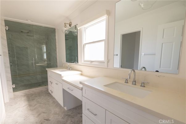 Bathroom, Dual Sink Vanities, Glass Shower, Interior