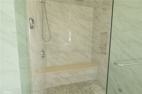 Bathroom, Glass Shower, Interior, Marble Walls