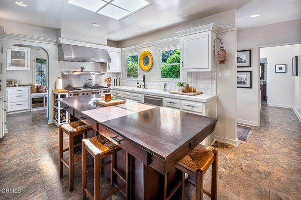 Interior, Kitchen, Recessed Lighting, Stainless Steel Appliances, Tile Countertops