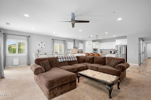Interior, Kitchen, Living room, Pendant Lights, Recessed Lighting, Stainless Steel Appliances, Wood Texture Flooring