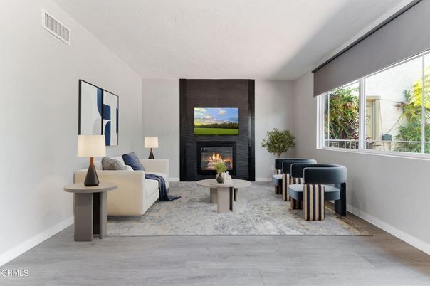 Fireplace, Interior, Living room, Wood Texture Flooring