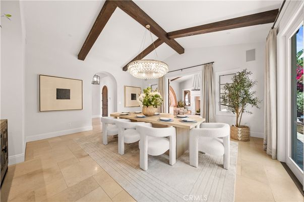 Chandelier, Dining room, Interior, Pendant Lights, Wooden Beams