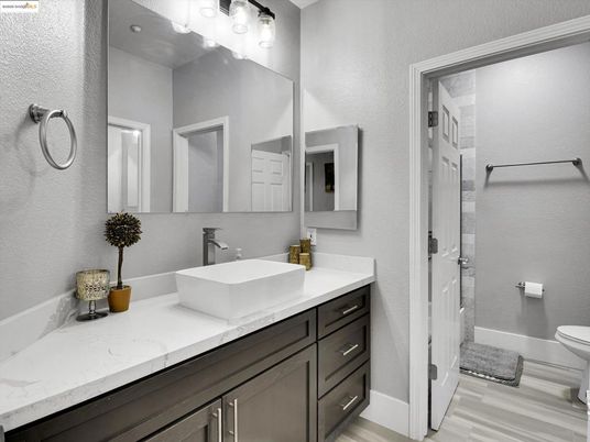 Bathroom, Dual Sink Vanities, Interior, Wood Texture Flooring