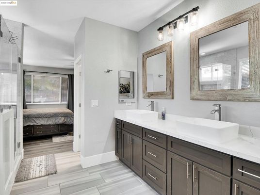 Bathroom, Bedroom, Dual Sink Vanities, Interior, Wood Texture Flooring