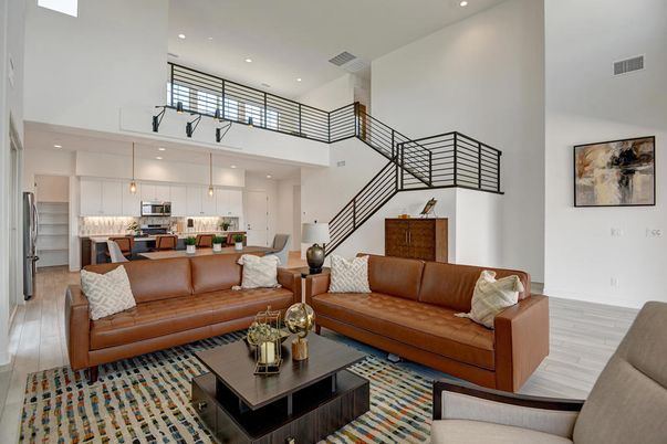 Interior, Kitchen, Living room, Pendant Lights, Recessed Lighting, Stainless Steel Appliances, Wood Texture Flooring