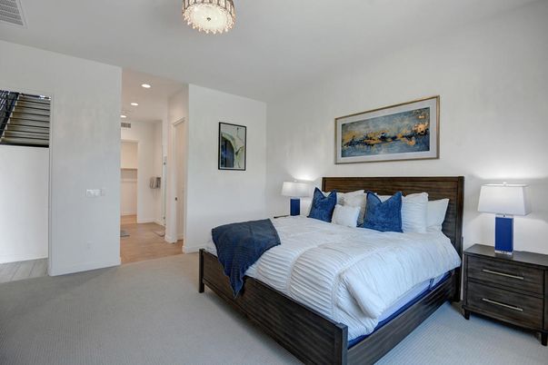 Bedroom, Interior, Recessed Lighting