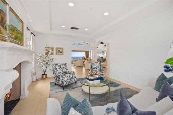 Fireplace, Interior, Living room, Recessed Lighting, Water