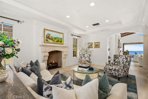 Fireplace, Interior, Living room, Recessed Lighting, Water