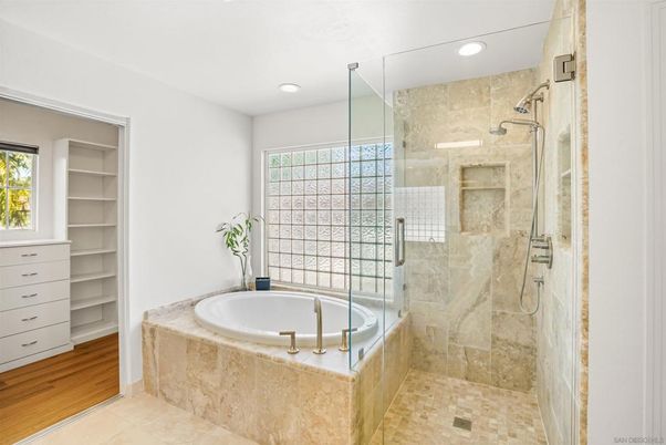Bathroom, Dual Sink Vanities, Glass Shower, Interior