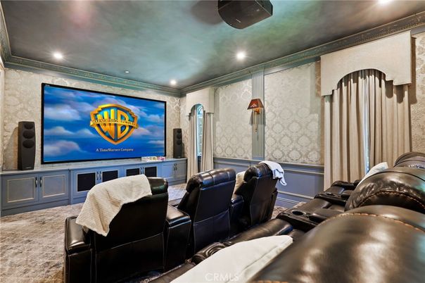 Home Theatre Room, Interior, Projection Screen, Recessed Lighting, Theatre Room