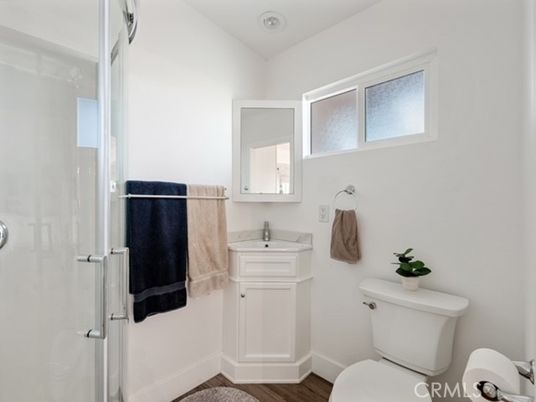 Bathroom, Interior, Recessed Lighting, Wood Texture Flooring