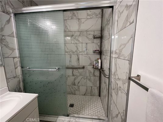 Bathroom, Glass Shower, Interior, Marble Walls