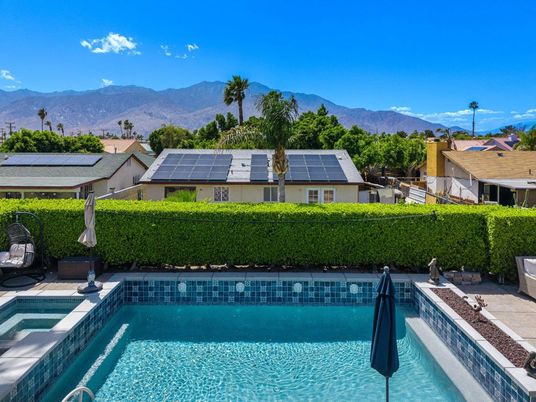 Exterior, Pool, Solar Panels