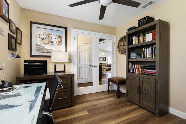 Home Office, Interior, Wood Texture Flooring