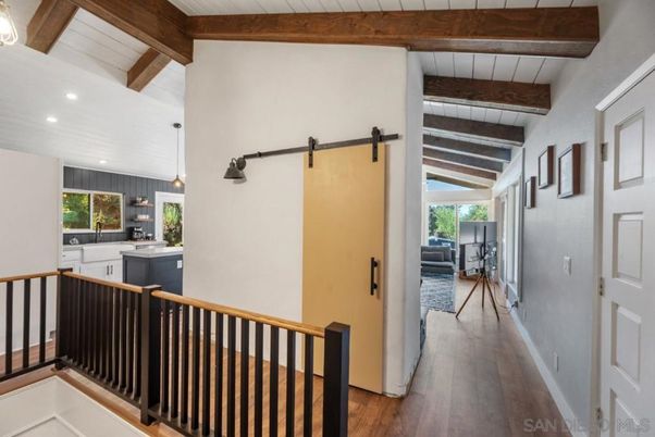Interior, Pendant Lights, Recessed Lighting, Wooden Beams, Wood Texture Flooring