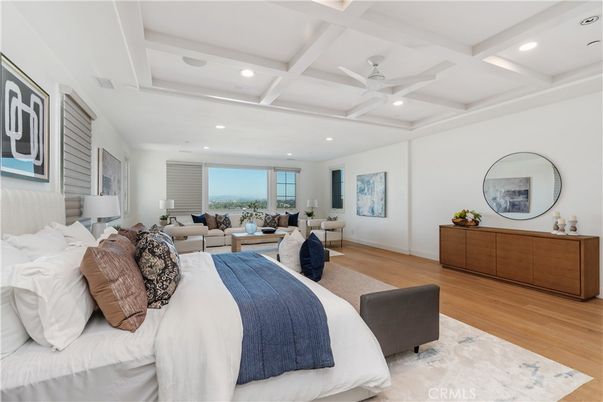 Bedroom, Interior, Living room, Recessed Lighting, Wood Texture Flooring