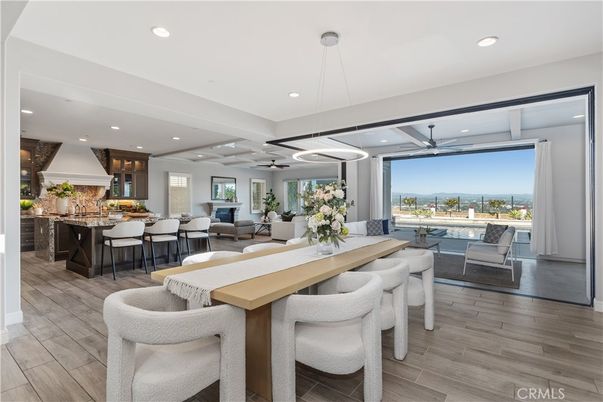 Dining room, Interior, Kitchen, Living room, Pendant Lights, Recessed Lighting, Water, Wood Texture Flooring