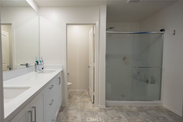 Bathroom, Dual Sink Vanities, Glass Shower, Interior