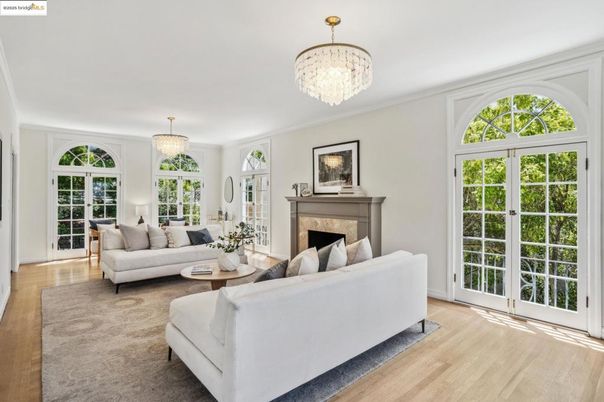 Chandelier, Fireplace, Interior, Living room, Wood Texture Flooring