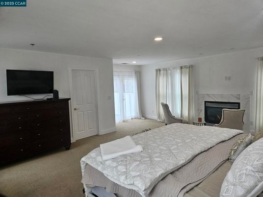 Bedroom, Fireplace, Interior, Recessed Lighting