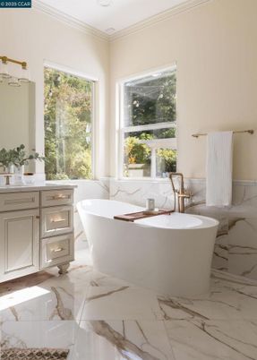 Bathroom, Free Standing Baths, Interior, Marble, Marble Walls