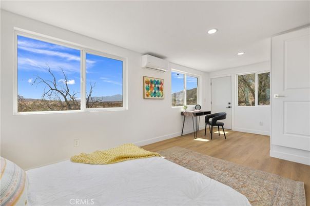 Bedroom, Home Office, Interior, Recessed Lighting, Wood Texture Flooring