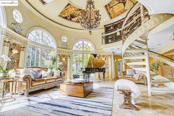 Chandelier, Interior, Living room, Piano, Recessed Lighting