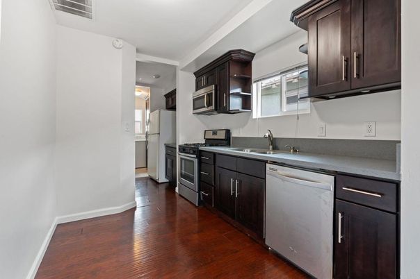 Interior, Kitchen, Wood Texture Flooring