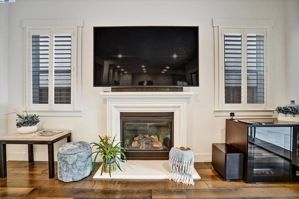 Fireplace, Interior, Wood Texture Flooring