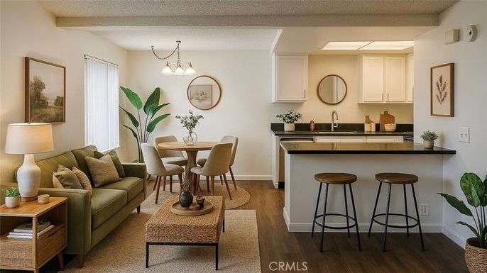 Dining room, Interior, Kitchen, Living room, Wood Texture Flooring
