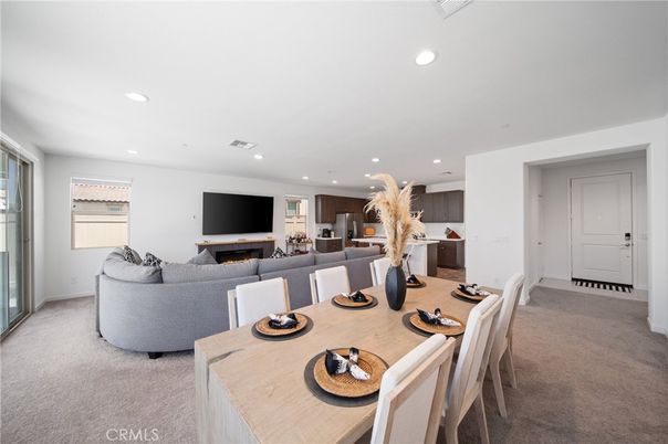 Dining room, Interior, Kitchen, Living room, Recessed Lighting