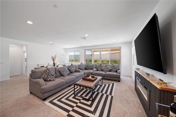 Fireplace, Interior, Living room, Recessed Lighting