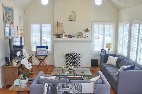 Fireplace, Interior, Living room, Pendant Lights, Wood Texture Flooring