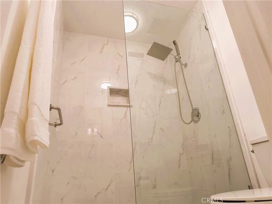 Bathroom, Glass Shower, Interior, Marble Walls