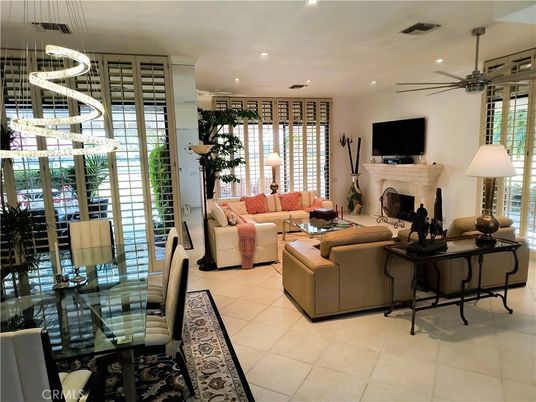 Dining room, Fireplace, Interior, Living room, Pendant Lights, Recessed Lighting
