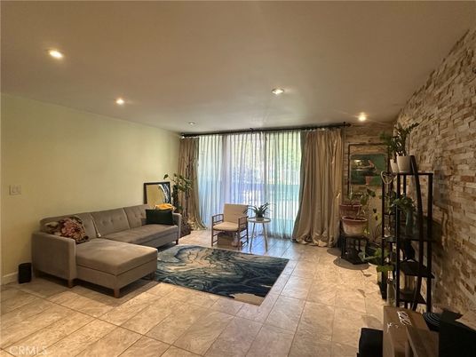 Interior, Living room, Recessed Lighting, Stone Walls